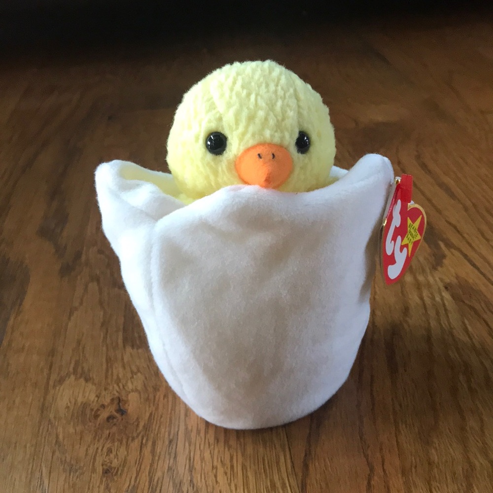 TY🐣BEANIE BABY🐣EGGBERT🐣CHICK🐣EASTER🐣